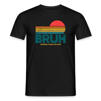 Coucher de soleil rétro Bruh Mama - T-shirt homme - noir - Devant - AI Model Male 178 light (178cm)