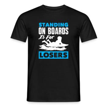 Surfeur Surfeur Bodyboarder - T-shirt homme - noir - Devant - AI Model Male 178 light (178cm)