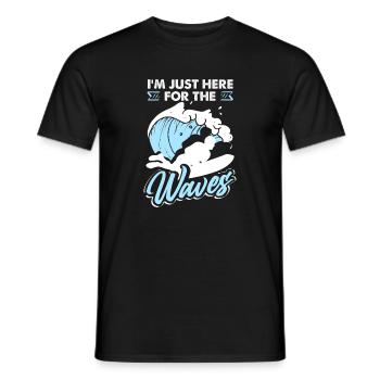 Surfing Surfboarder Bodyboarder - Men's T-Shirt - black - Front - AI Model Male 178 light (178cm)