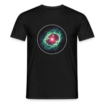 Coquille de nébuleuse planétaire spatiale en astronomie - T-shirt homme - noir - Devant - AI Model Male 178 light (178cm)