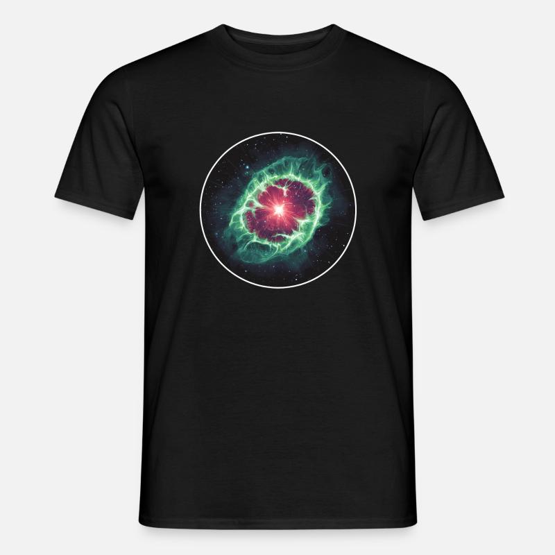 Astronomische Weltraum-Nebelschale - Männer T-Shirt - Schwarz