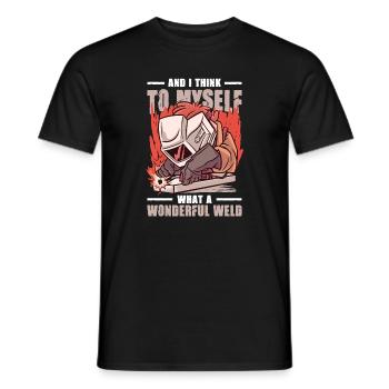 Des cadeaux pour les métallurgistes qui disent le soudeur - T-shirt homme - noir - Devant - AI Model Male 178 light (178cm)