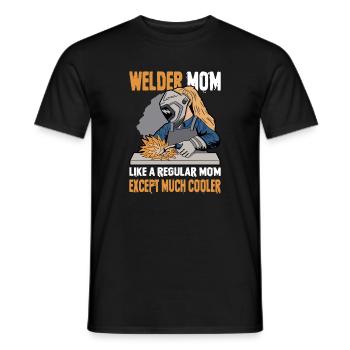 Des cadeaux pour les métallurgistes qui disent le soudeur - T-shirt homme - noir - Devant - AI Model Male 178 light (178cm)