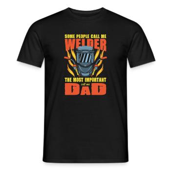 Welder Saying Gifts for Metalworkers - Men's T-Shirt - black - Front - AI Model Male 178 light (178cm)