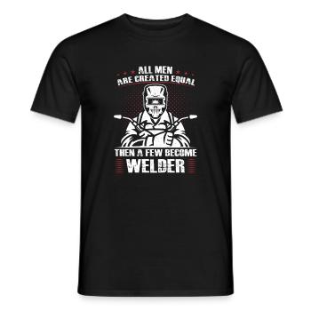 Welder Saying Gifts for Metalworkers - Men's T-Shirt - black - Front - AI Model Male 178 light (178cm)