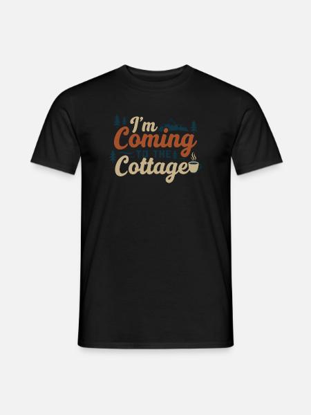 Ich komme zur Hütte - Männer T-Shirt - Schwarz