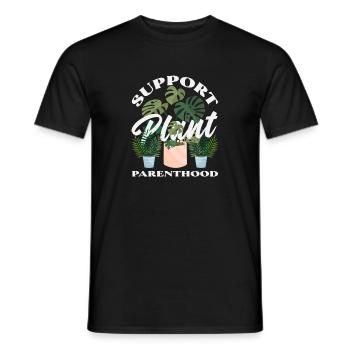 Soutien à la parentalité des plantes - T-shirt homme - noir - Devant - AI Model Male 178 light (178cm)