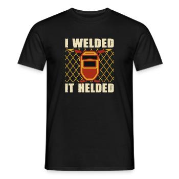 Welder Saying Gifts for Metalworkers - Men's T-Shirt - black - Front - AI Model Male 178 light (178cm)