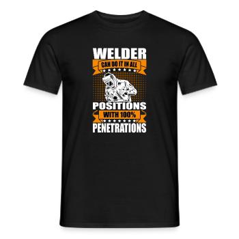 Welder Saying Gifts for Metalworkers - Men's T-Shirt - black - Front - AI Model Male 178 light (178cm)