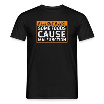 Allergie alimentaire - T-shirt homme - noir - Devant - AI Model Male 178 light (178cm)