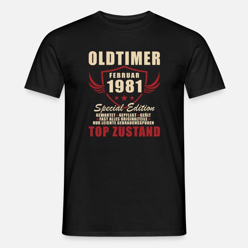 February 1981 Birthday Oldtimer 1981 - Men's T-Shirt - black