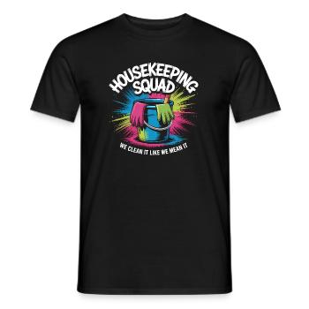 Lustiges Putzen Design - Männer T-Shirt - Schwarz - Vorne - AI Model Male 178 light (178cm)