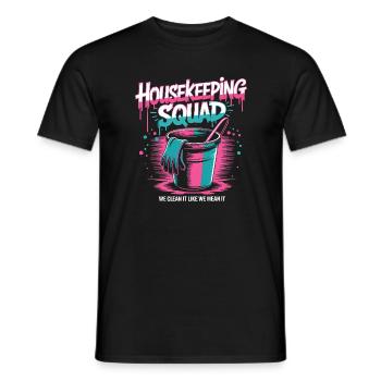 Lustiges Putzen Design - Männer T-Shirt - Schwarz - Vorne - AI Model Male 178 light (178cm)