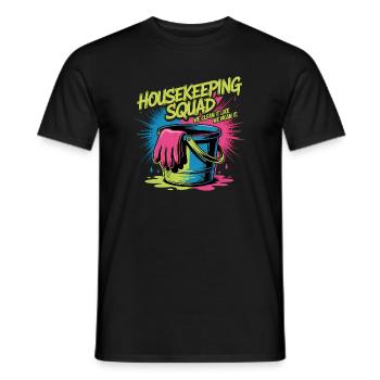 Lustiges Putzen Design - Männer T-Shirt - Schwarz - Vorne - AI Model Male 178 light (178cm)