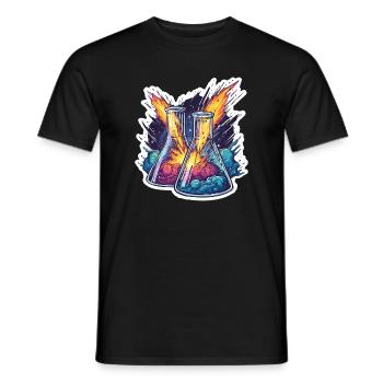 Laboratoire Geek Éducatif Expérience de la pluie de météores Quadrantide - T-shirt homme - noir - Devant - AI Model Male 178 light (178cm)