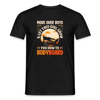 Surfing Surfboarder Bodyboarder - Men's T-Shirt - black - Front - AI Model Male 178 light (178cm)