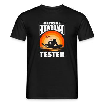 Surfing Surfboarder Bodyboarder - Men's T-Shirt - black - Front - AI Model Male 178 light (178cm)