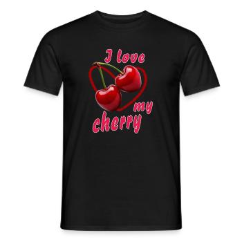 CERISES J’adore ma cerise - T-shirt homme - noir - Devant - AI Model Male 178 light (178cm)