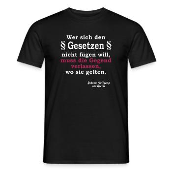 Ceux qui ne veulent pas se conformer aux lois - T-shirt homme - noir - Devant - AI Model Male 178 light (178cm)