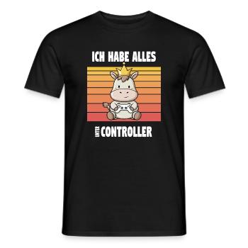 Conception d’animaux de jeu - T-shirt homme - noir - Devant - AI Model Male 178 light (178cm)
