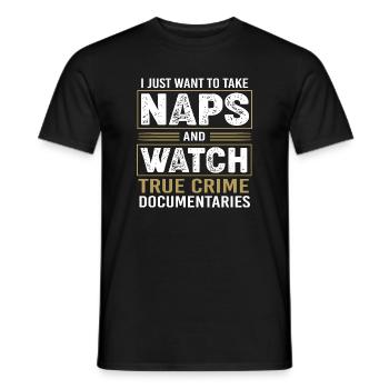 True Crime Krimi - Männer T-Shirt - Schwarz - Vorne - AI Model Male 178 light (178cm)