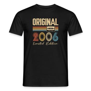 20e anniversaire 20e anniversaire Original 2006 - T-shirt homme - noir - Devant - AI Model Male 178 light (178cm)