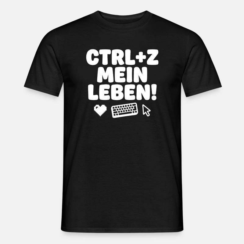 Ctrl Z Mein Leben Tech-Humor - Männer T-Shirt - Schwarz