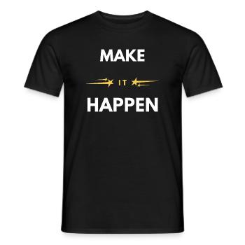 Faites que ça arrive : citation motivationnelle minimale - T-shirt homme - noir - Devant - AI Model Male 178 light (178cm)