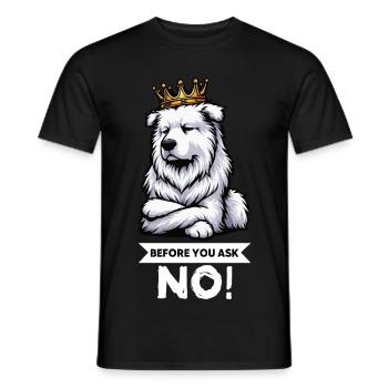 Avant de demander Berger Blanc Berger Berger - T-shirt homme - noir - Devant - AI Model Male 178 light (178cm)