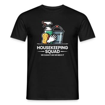 Lustiges Putzen Design - Männer T-Shirt - Schwarz - Vorne - AI Model Male 178 light (178cm)