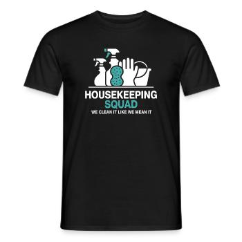 Lustiges Putzen Design - Männer T-Shirt - Schwarz - Vorne - AI Model Male 178 light (178cm)
