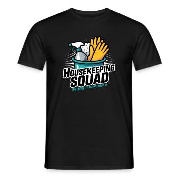 Funny Cleaning Design - Men's T-Shirt - black - Front - AI Model Male 178 light (178cm)