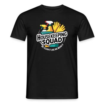 Lustiges Putzen Design - Männer T-Shirt - Schwarz - Vorne - AI Model Male 178 light (178cm)
