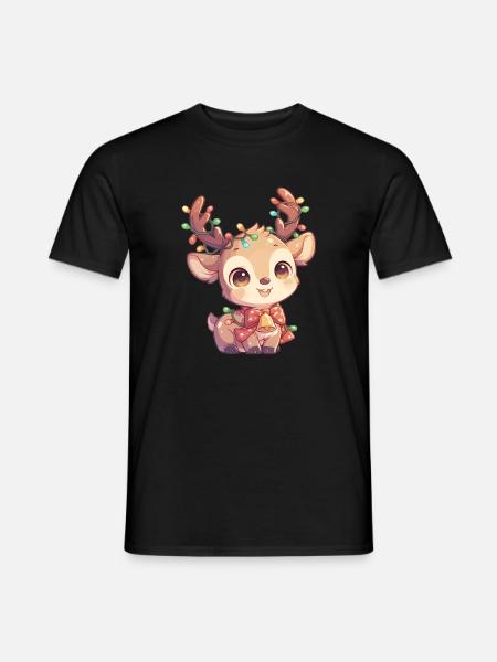 Rentiere Rentier - Männer T-Shirt - Schwarz