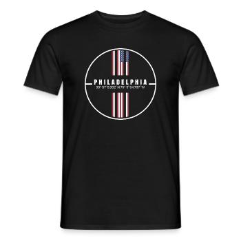 Philadelphia Coordinates - Men's T-Shirt - black - Front - AI Model Male 178 light (178cm)