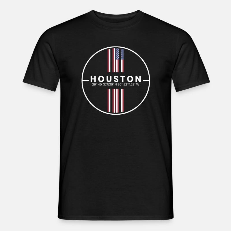 Houston Coordinates - Men's T-Shirt - black