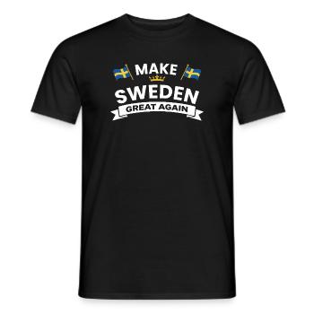 Rendre la Suède Grande à Nouveau - T-shirt homme - noir - Devant - AI Model Male 178 light (178cm)