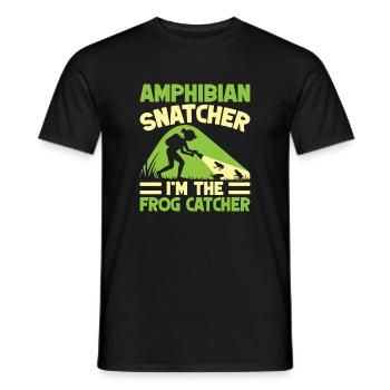 Frog Catcher Amphibian Snatcher Frog - Männer T-Shirt - Schwarz - Vorne - AI Model Male 178 light (178cm)