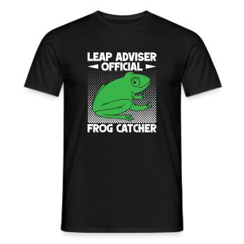 Frog Catcher Leap Adviser Official Frog - Männer T-Shirt - Schwarz - Vorne - AI Model Male 178 light (178cm)