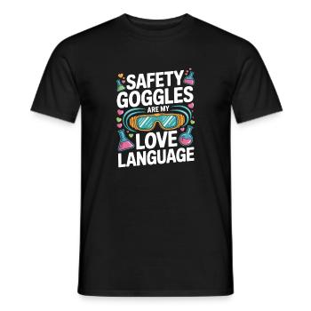Love Language Safety Goggles - Männer T-Shirt - Schwarz - Vorne - AI Model Male 178 light (178cm)
