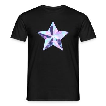 Pastellstern Neon Skyline - Männer T-Shirt - Schwarz - Vorne - AI Model Male 178 light (178cm)