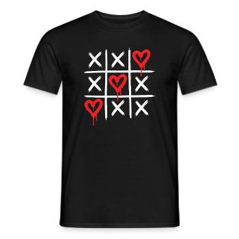 Graffiti Hearts – Dripping Love Street Art - Men's T-Shirt - black - Front - AI Model Male 178 light (178cm)