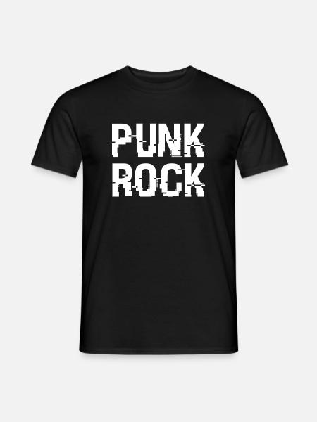 Punk Rock Distressed Typography - Men's T-Shirt - black