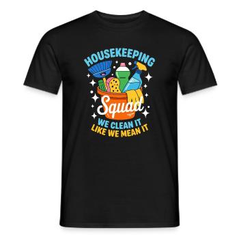 Lustiges Putzen Design - Männer T-Shirt - Schwarz - Vorne - AI Model Male 178 light (178cm)