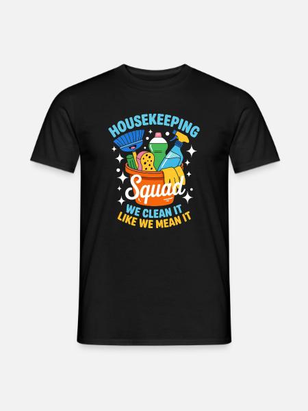 Funny Cleaning Design - Men's T-Shirt - black
