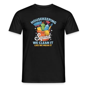 Lustiges Putzen Design - Männer T-Shirt - Schwarz - Vorne - AI Model Male 178 light (178cm)