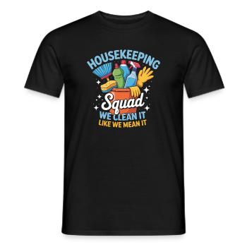 Lustiges Putzen Design - Männer T-Shirt - Schwarz - Vorne - AI Model Male 178 light (178cm)