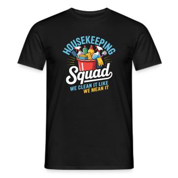 Lustiges Putzen Design - Männer T-Shirt - Schwarz - Vorne - AI Model Male 178 light (178cm)