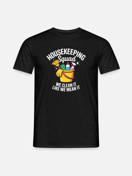 Funny Cleaning Design - Men's T-Shirt - black