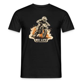 Motocross MX Life Shirt – Tout-terrain - T-shirt homme - noir - Devant - AI Model Male 178 light (178cm)